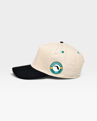 Jacksonville Snapback - The Jag (Cream/Black) - Shells Vintage Hat Co.