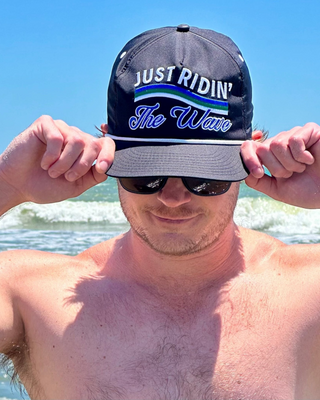 Just Ridin' The Wave Snapback - Shells Vintage Hat Co.