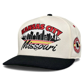 Kansas City Snapback - The Arrowhead (Cream/Black) - Shells Vintage Hat Co.