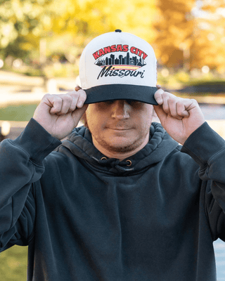 Kansas City Snapback - The Arrowhead (Cream/Black) - Shells Vintage Hat Co.