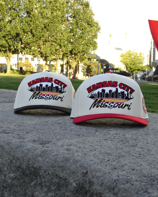 Kansas City Snapback - The Arrowhead (Cream/Black) - Shells Vintage Hat Co.