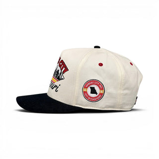 Kansas City Snapback - The Arrowhead (Cream/Black) - Shells Vintage Hat Co.