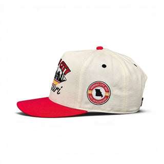 Kansas City Snapback - The Arrowhead (Cream/Red) - Shells Vintage Hat Co.
