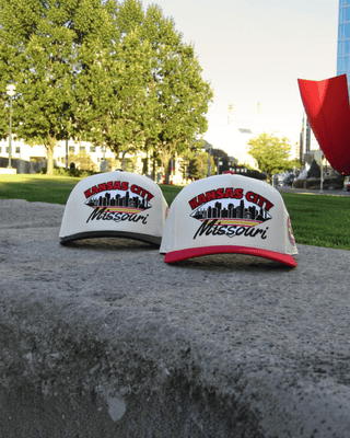 Kansas City Snapback - The Arrowhead (Cream/Red) - Shells Vintage Hat Co.