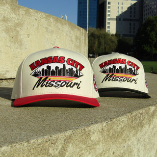 Kansas City Snapback - The Arrowhead (Cream/Red) - Shells Vintage Hat Co.