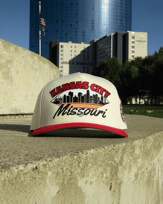 Kansas City Snapback - The Arrowhead (Cream/Red) - Shells Vintage Hat Co.