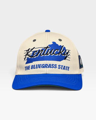 Kentucky Snapback - The Rupp (Cream/Blue) - Shells Vintage Hat Co.