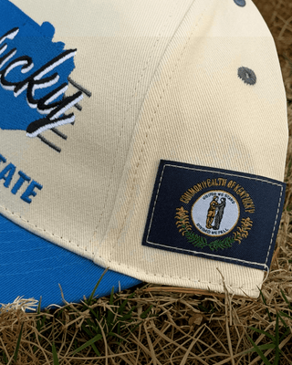 Kentucky Snapback - The Rupp (Cream/Blue) - Shells Vintage Hat Co.