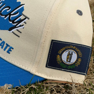 Kentucky Snapback - The Rupp (Cream/Blue) - Shells Vintage Hat Co.