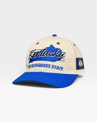 Kentucky Snapback - The Rupp (Cream/Blue) - Shells Vintage Hat Co.