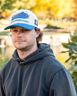 Kentucky Snapback - The Rupp (Cream/Blue) - Shells Vintage Hat Co.