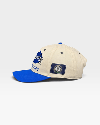 Kentucky Snapback - The Rupp (Cream/Blue) - Shells Vintage Hat Co.
