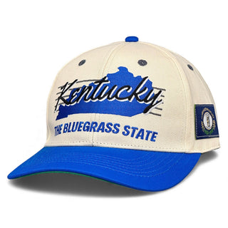 Kentucky Snapback - The Rupp (Cream/Blue) - Shells Vintage Hat Co.