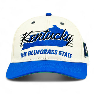 Kentucky Snapback - The Rupp (Cream/Blue) - Shells Vintage Hat Co.
