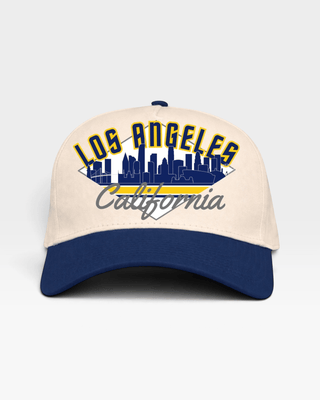Los Angeles Snapback - The Fouts (Cream/Navy) - Shells Vintage Hat Co.