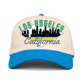 Los Angeles Snapback - The Fouts (Cream/Powder Blue) - Shells Vintage Hat Co.