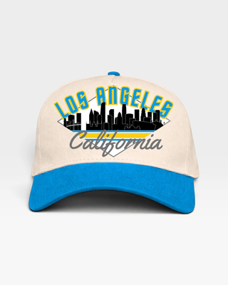 Los Angeles Snapback - The Fouts (Cream/Powder Blue) - Shells Vintage Hat Co.