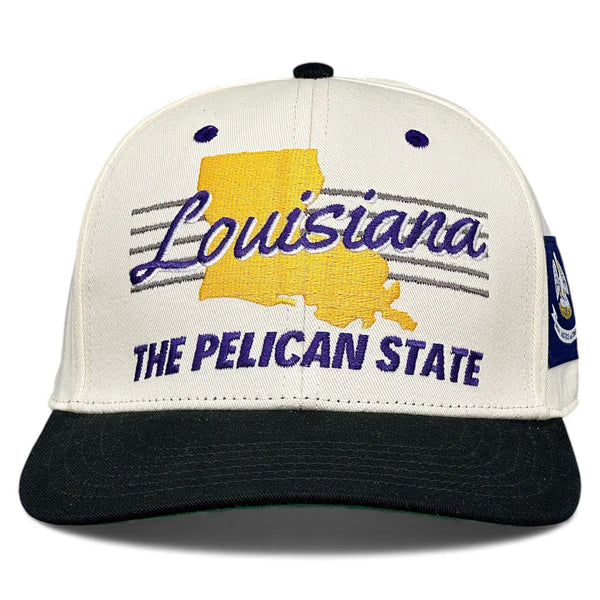 Louisiana Snapback - The Honey Badger (Cream/Black) - Shells Vintage Hat Co.