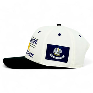 Louisiana Snapback - The Honey Badger (Cream/Black) - Shells Vintage Hat Co.