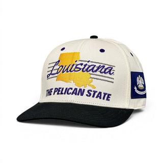 Louisiana Snapback - The Honey Badger (Cream/Black) - Shells Vintage Hat Co.