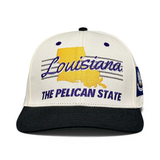 Louisiana Snapback - The Honey Badger (Cream/Black) - Shells Vintage Hat Co.