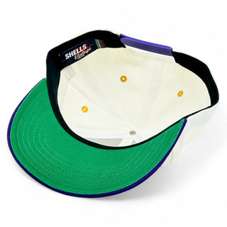 Louisiana Snapback - The Honey Badger (Cream/Purple) - Shells Vintage Hat Co.