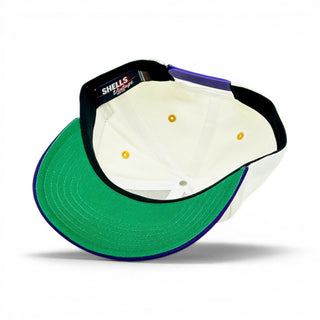Louisiana Snapback - The Honey Badger (Cream/Purple) - Shells Vintage Hat Co.
