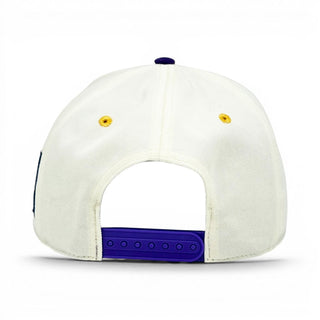 Louisiana Snapback - The Honey Badger (Cream/Purple) - Shells Vintage Hat Co.