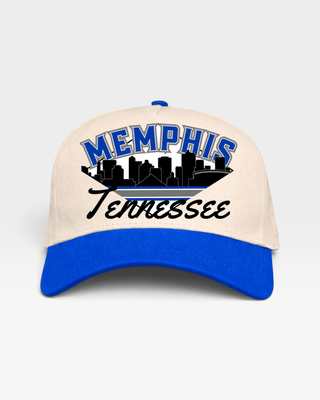Memphis Snapback - The Hardaway (Cream/Blue) - Shells Vintage Hat Co.