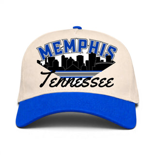 Memphis Snapback - The Hardaway (Cream/Blue) - Shells Vintage Hat Co.