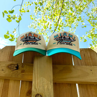 Miami Snapback - The Marino - Shells Vintage Hat Co.