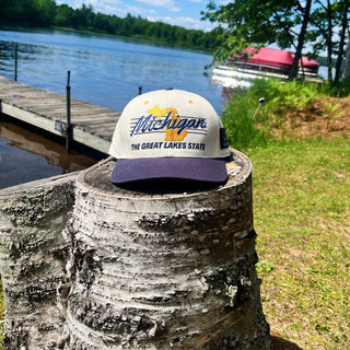 Michigan Snapback - The Brady - Shells Vintage Hat Co.