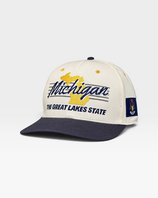 Michigan Snapback - The Brady - Shells Vintage Hat Co.