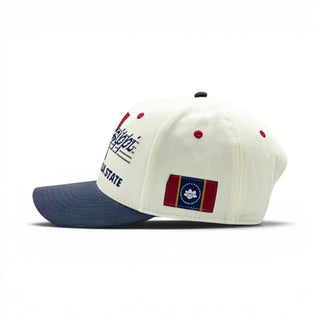 Mississippi Snapback - The Magnolia (Cream/Navy) - Shells Vintage Hat Co.