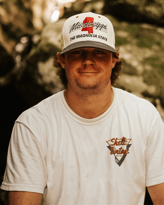 Mississippi Snapback - The Magnolia (Cream/Navy) - Shells Vintage Hat Co.