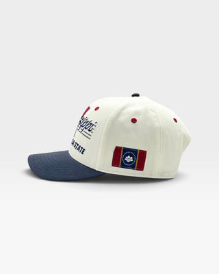 Mississippi Snapback - The Magnolia (Cream/Navy) - Shells Vintage Hat Co.