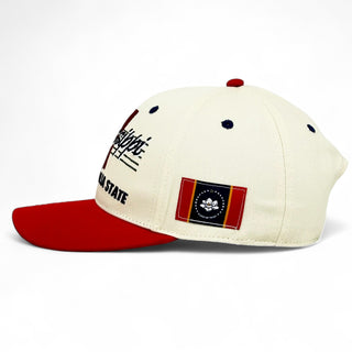 Mississippi Snapback - The Magnolia (Cream/Red) - Shells Vintage Hat Co.