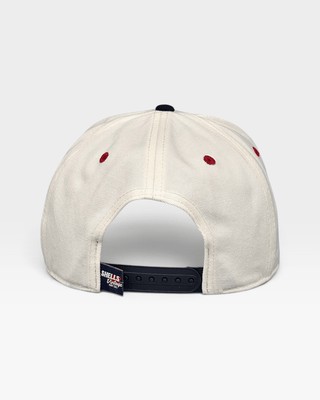 Nebraska Snapback - The Husker (Cream/Black) - Shells Vintage Hat Co.