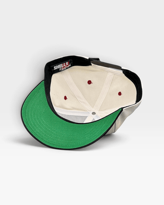 Nebraska Snapback - The Husker (Cream/Black) - Shells Vintage Hat Co.
