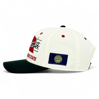 Nebraska Snapback - The Husker (Cream/Black) - Shells Vintage Hat Co.