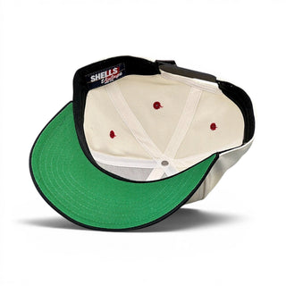 Nebraska Snapback - The Husker (Cream/Black) - Shells Vintage Hat Co.