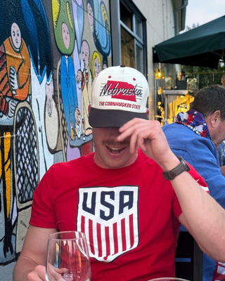 Nebraska Snapback - The Husker (Cream/Black) - Shells Vintage Hat Co.