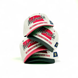 Nebraska Snapback - The Husker (Cream/Black) - Shells Vintage Hat Co.
