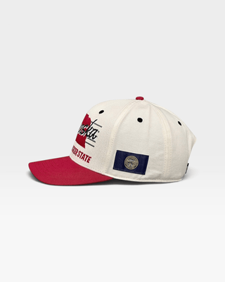 Nebraska Snapback - The Husker (Cream/Red) - Shells Vintage Hat Co.