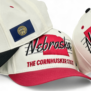 Nebraska Snapback - The Husker (Cream/Red) - Shells Vintage Hat Co.