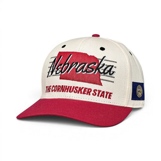 Nebraska Snapback - The Husker (Cream/Red) - Shells Vintage Hat Co.