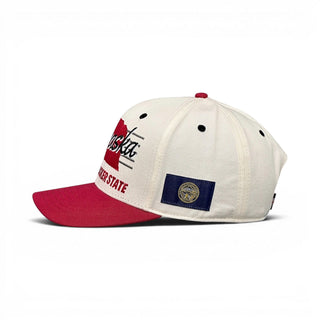 Nebraska Snapback - The Husker (Cream/Red) - Shells Vintage Hat Co.