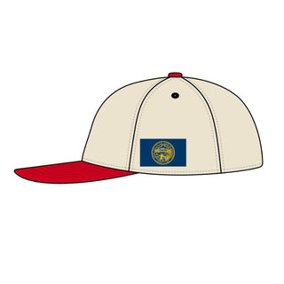Nebraska Snapback - The Husker (Cream/Red) - Shells Vintage Hat Co.