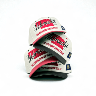 Nebraska Snapback - The Husker (Cream/Red) - Shells Vintage Hat Co.