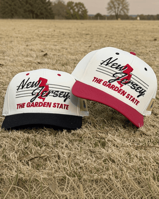 New Jersey Snapback - The Brodeur (Cream/Black) - Shells Vintage Hat Co.